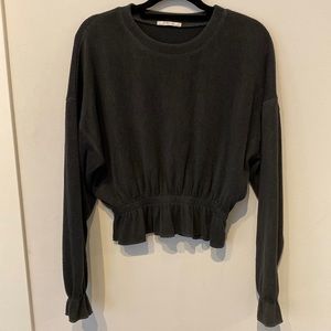 Zara basic charcoal top